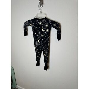 Little Sleepies Star Moon Celestial Print Footed Pajamas Sleepers 6 12 Months